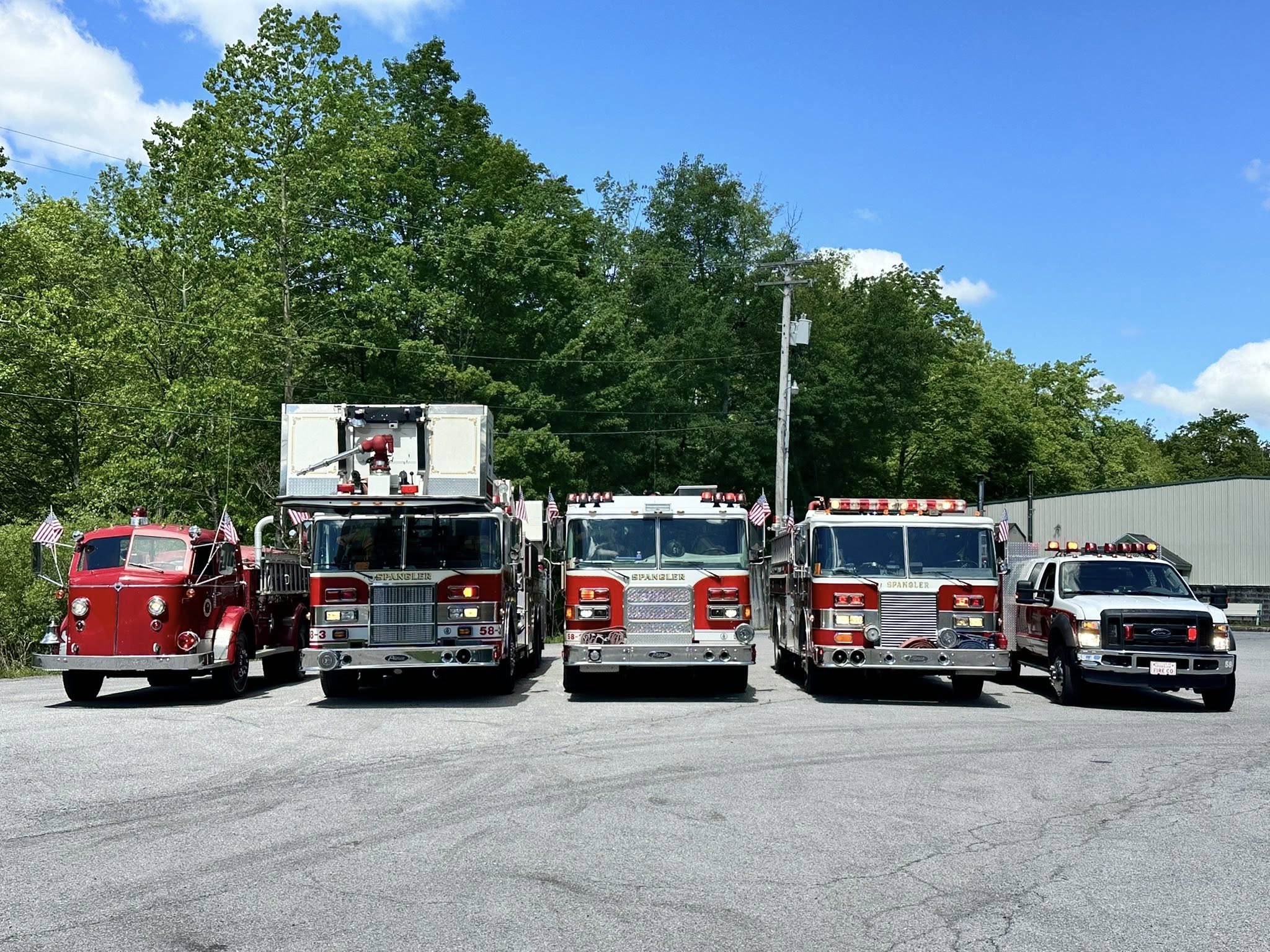 All Spangler Fire Company Apparatus